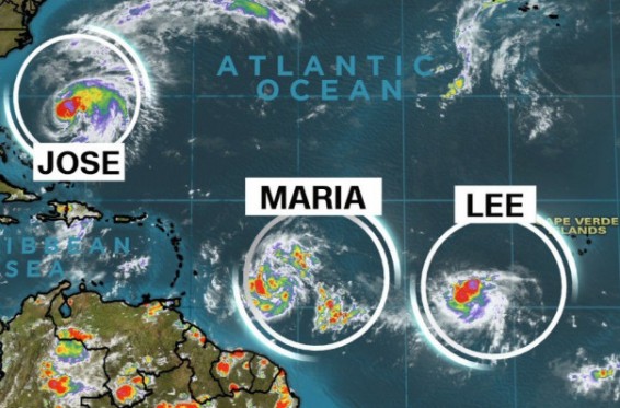 Photos. «Մարիա», «Խոսե», «Լի». Ատլանտյան օվկիանոսում 3 նոր ծովամրրիկ է ձևավորվում. CNN