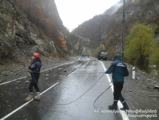 ՀՀ ԱԻՆ-ը և Արցախի Հանրապետության ԱԻ ծառայությունը չեզոքացնում են քարաթափման վտանգը