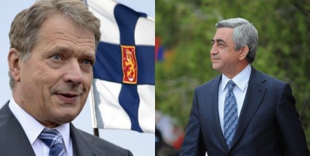 Սերժ Սարգսյանը շնորհավորական ուղերձ է հղել Ֆինլանդիայի նախագահ Սաուլի Նիինիստյոյին