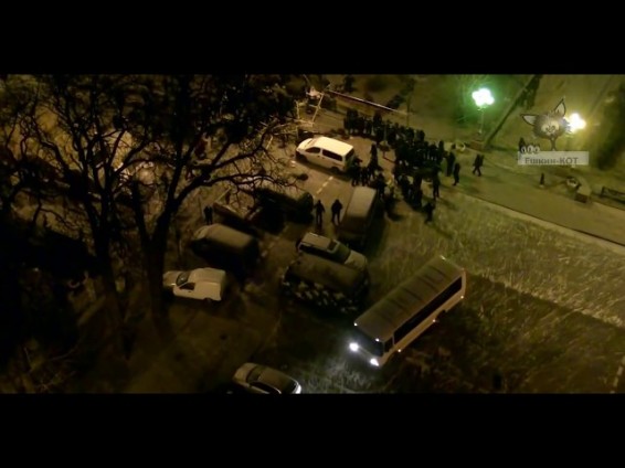 VIDEO: Опубликовано видео рейда полиции на лагерь сторонников Саакашвили