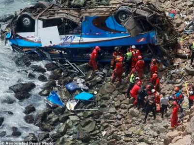 Պերուում ավտոբուսի վթարի հետեւանքով զոհերի թիվը հասել է 50-ի