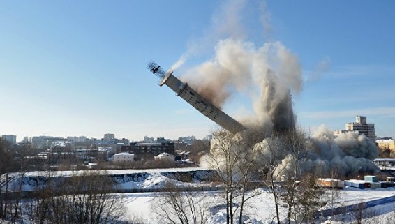 В Екатеринбурге взорвали недостроенную 220-метровую телебашню