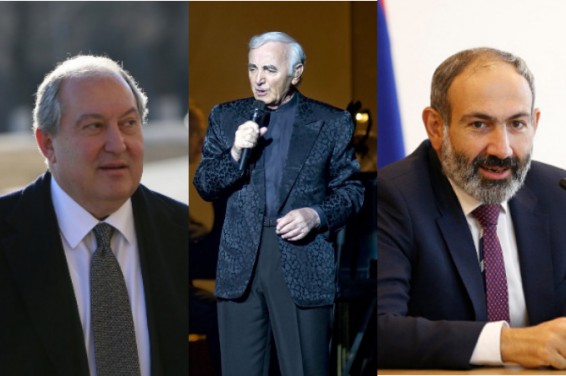 Президент и премьер-министр Армении поздравили Шарля Азнавура с днем рождения