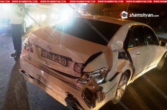 Ավտովթար Երևանում. բախվել են Infiniti-ն և Mercedes-ը. կա վիրավոր. shamshyan.com