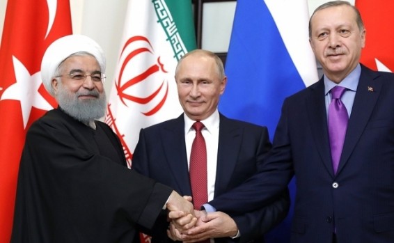 Рухани, Путин и Эрдоган встречаются в Тебризе