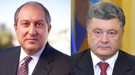 Президент Армении Армен Саркисян поздравил Петра Порошенко с днем рождения