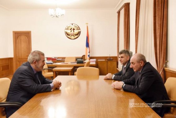Президент Республики Арцах принял представителя Бюро АРФ «Дашнакцуцюн» Гранта Маргаряна