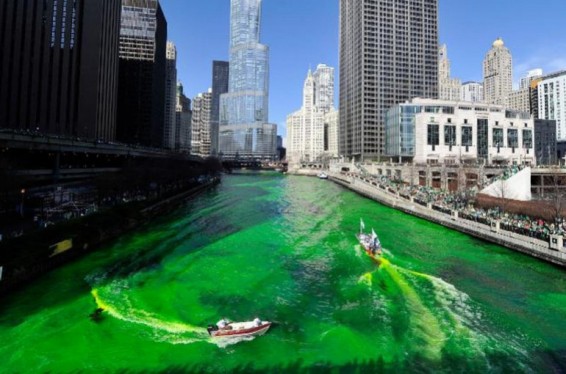 Չիկագոյի գետը կանաչ է ներկվել՝ Սուրբ Պատրիկի օրվա տոնակատարությանն ընդառաջ