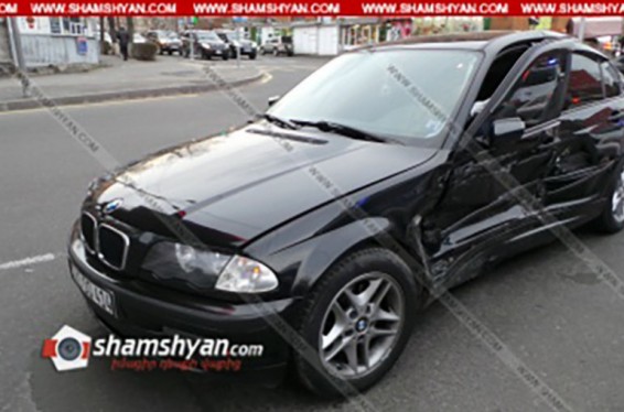 Ոստիկանության Արաբկիրի բաժնի դիմաց բախվել են BMW-ն ու Mitsubishi Grandis-ը, կա վիրավոր. Shamshyan.com