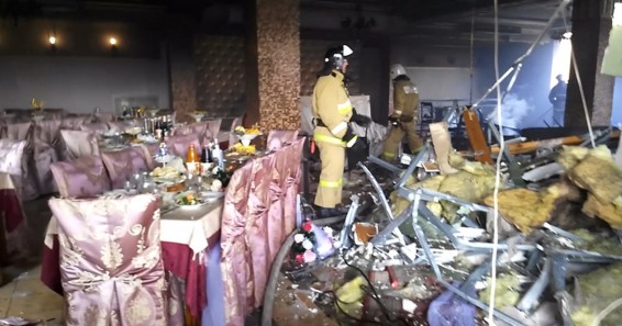 Появилось видео из ресторана в Махачкале, где прогремел взрыв