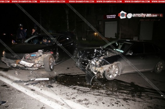 Խոշոր ավտովթար Երևանում. Հերացի թունելի սկզբնամասում բախվել են Kia Forte-ն ու Lexus Subaru-ն. Shamshyan.com