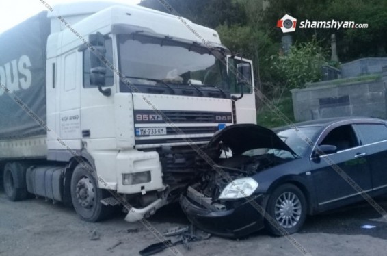 Վանաձորում բախվել են «Nissan»-ը և «DAF»-ը. կան տուժածներ. Shamshyan.com
