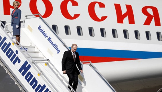 Путин прибыл в Баку, где встретится с Алиевым и Роухани
