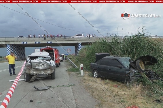 Արարատի մարզում բախվել են Opel-ը, Subaru-ն և ВАЗ 2103-ը, կա 1 զոհ, 4 վիրավոր. Shamshyan.com