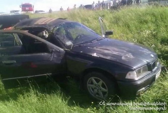 Ապարան-Սպիտակ ավտոճանապարհին կողաշրջված ավտոմեքենայի վարորդը և ուղևորները տեղափոխվել են հիվանդանոց