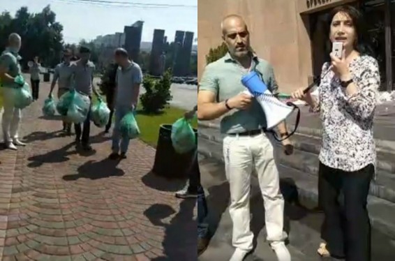 Մի շարք քաղաքացիներ աղբ բերել՝ հանձնելու Երևանի քաղաքապետարանին, կան բերման ենթարկվածներ