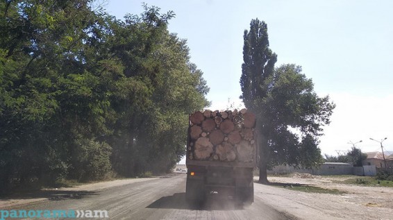 Փայտանյութով բեռնատարը հայտնաբերվել է