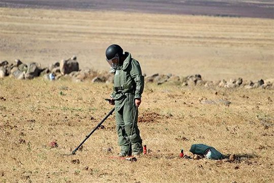 Армянские саперы, оказывающие гуманитарную помощь в Сирии, разминировали 48 тысяч 967 кв. м. территории