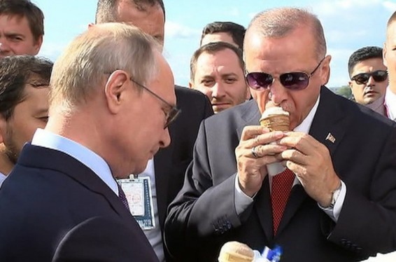 Путин угостил Эрдогана мороженым, а сдачу отдал на развитие авиации