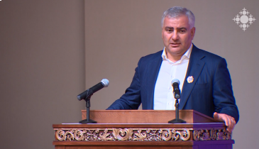 Ազգային բարերար Սամվել Կարապետյանի ելույթը Վեհարանի համալիրի բացման արարողությանը