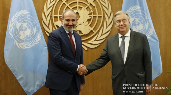 Վարչապետը և ՄԱԿ-ի Գլխավոր քարտուղարը մտքեր են փոխանակել ԼՂ հակամարտության կարգավորման գործընթացի շուրջ