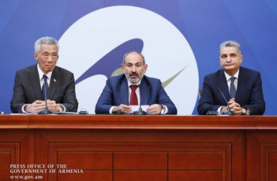 Կայացել է Հայաստանի և Սինգապուրի վարչապետերի ու ԵԱՏՀ կոլեգիայի նախագահի մամուլի ասուլիսը