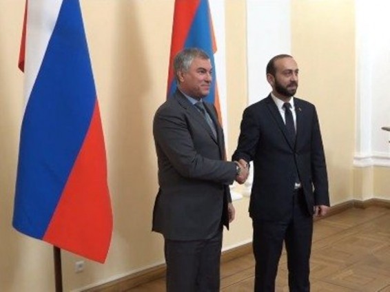 «Սա նշանակալի իրադարձություն է». Արարատ Միրզոյանը՝ ՌԴ Պետդումայի խոսնակ Վյաչեսլավ Վոլոդինի հետ