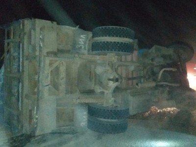Սպիտակ-Գյումրի ավտոճաապարհին «ԶԻԼ-130»-ը կողաշրջվել է. ճանապարհը դարձել է միակողմանի երթևեկելի