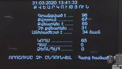 Անձնական տվյալների պաշտպանության, հաղորդակցության ազատության և գաղտնիության իրավունքներին միջամտելու նախագիծը չընդունվեց