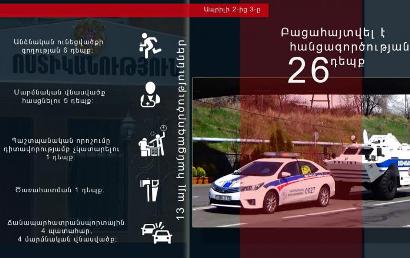 Մեկ օրում բացահայտվել է 26 հանցագործություն. Նվազում է նկատվում