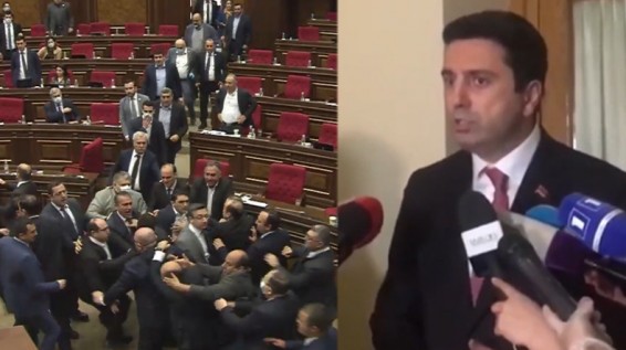 «Подготовленная провокация»: Ален Симонян о драке в парламенте Армении