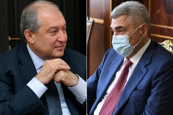 Արմեն Սարգսյանը հանդիպում է ունեցել «Էրեբունի» ԲԿ գլխավոր տնօրեն Հարություն Քուշկյանի հետ