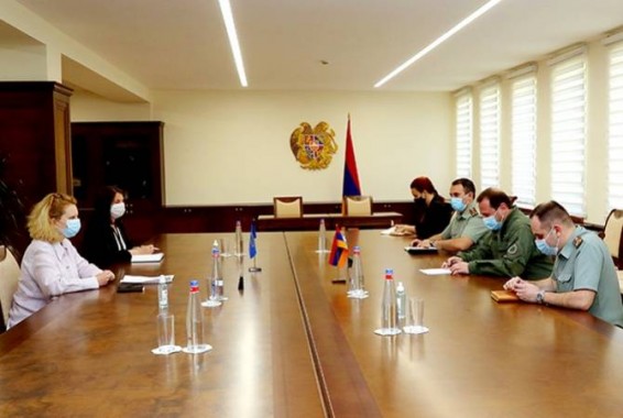 Պաշտպանության նախարարն ընդունել է Եվրոպայի խորհրդի երևանյան գրասենյակի ղեկավարին
