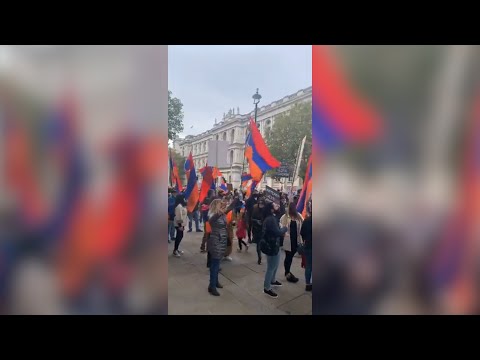 В Лондоне члены партии АРФ Дашнакцутюн провели акцию протеста против агрессии Азербайджана