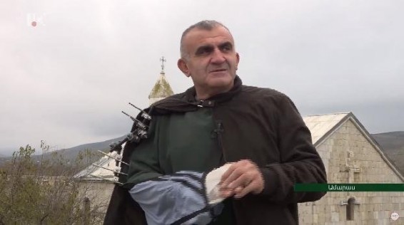 Монастырский комплекс Амарас под контролем АО Арцаха: на заграждении установлен российский флаг