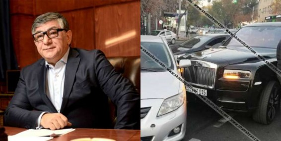 Ավտովթար Երևանում. բախվել են Toyota-ն և Խաչատուր Սուքիասյանի Rolls Royce-ը