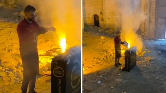 Турки устроили шашлыки в армянской церкви Урфы