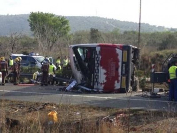 Իսպանիայում ավտոբուսի վթարի հետեւանքով 20 մարդ է տուժել