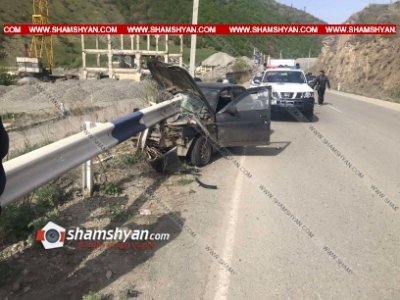 Լոռիում 41-ամյա վարորդը իր մեքենայով մխրճվել է երկաթե արգելապատնեշի մեջ. կա վիրավոր