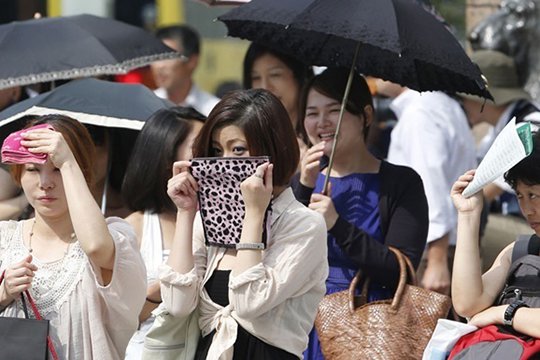 Ճապոնիայում շոգի պատճառով մեկ շաբաթում հոսպիտալացվել է 563 մարդ