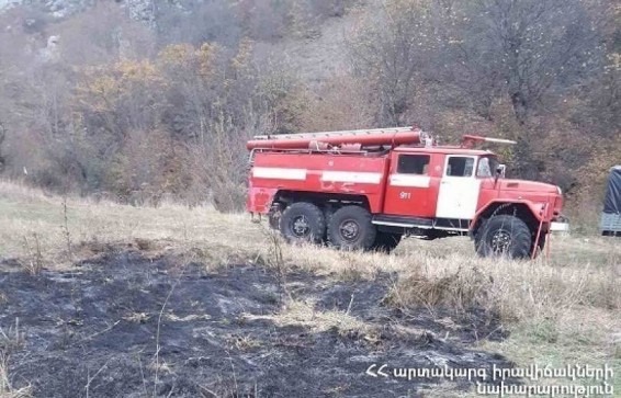 Կոթի գյուղում այրվել է մոտ 50 հա խոտածածկույթ