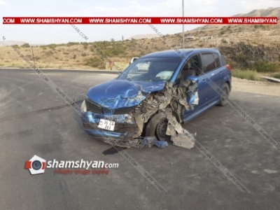 Խոշոր ավտովթար՝ Կոտայքում. իրար են բախվել «Nissan Tiida» և «ВАЗ 2104» մակնիշի ավտոմեքենանենրը, կա 4 վիրավոր