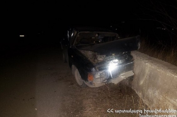 Սիսիան-Բռնակոթ ավտոճանապարհին «GAZ-31» մակնիշի ավտոմեքենան բախվել է ավտոճանապարհի արգելապատնեշին. վարորդը հոսպիտալացվել է