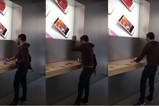 Փարիզում կատաղած գնորդը ավերել է Apple Store-ը