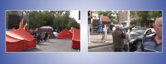 Aкции протеста в Ереване продолжаются: Движение в столице парализовано