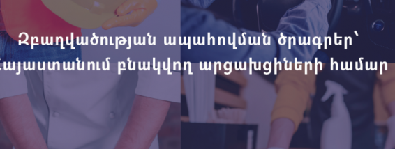 Սոցապ նախարարությունը ներկայացրել է զբաղվածության ապահովման ծրագրեր պատերազմի հետևանքով անշարժ գույքը կորցրած և ՀՀ-ում բնակվող արցախցիների համար