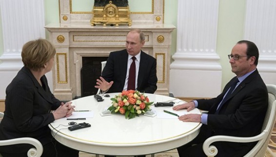Жесткие и трудные переговоры: Путин, Меркель и Олланд обсудили Сирию