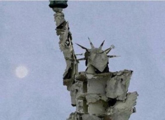 Le Figaro. Սիրիացի նկարիչը մերձավորարեւելյան «Ազատության արձանն» է ստեղծել