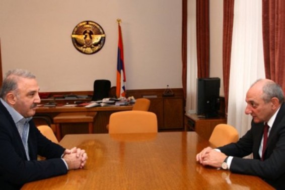 Արցախի նախագահն ընդունել է բարերար Վիտալի Գրիգորյանցին