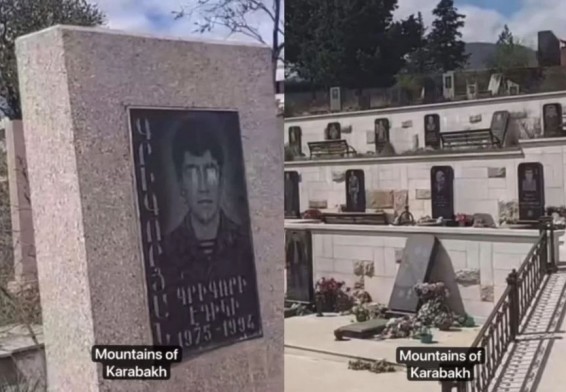Азербайджанцы снова осквернили надгробия Мемориального комплекса в Степанакерте - Monument Watch